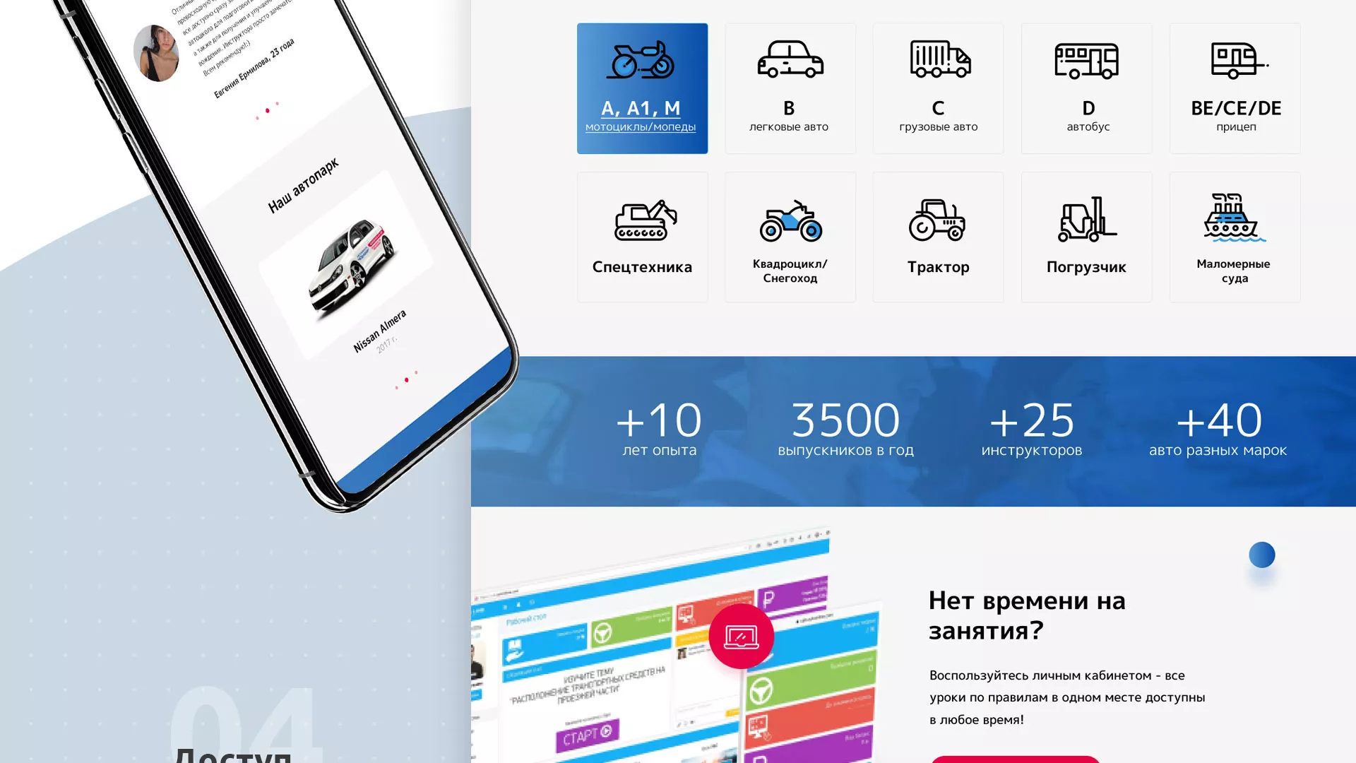 Разработка сайта автошколы «Орлан» в Очёре